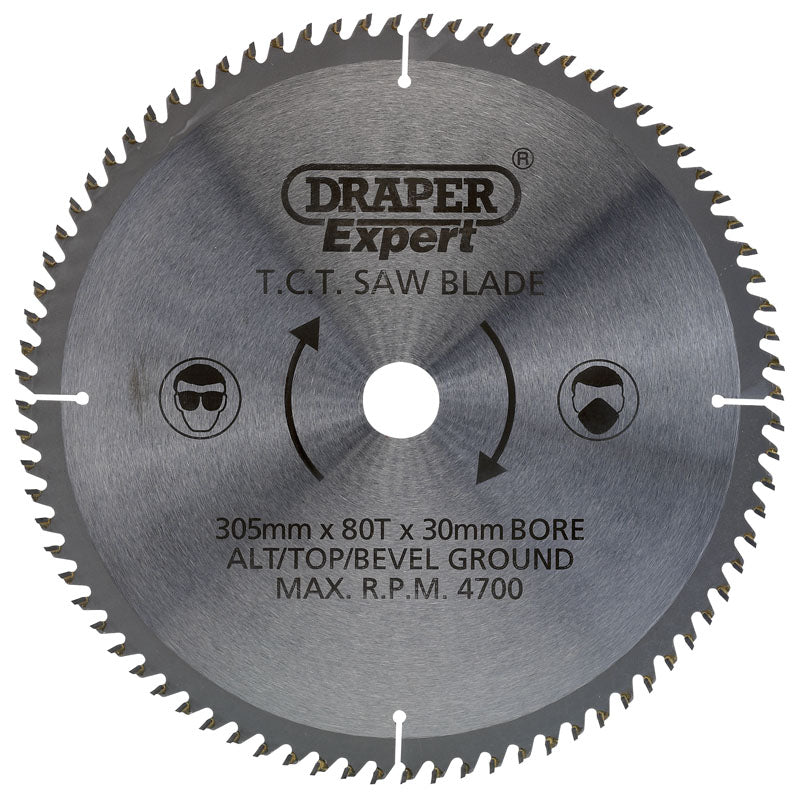 Draper TCT Saw Blade x 80T, 305 x 30mm DRA-38152