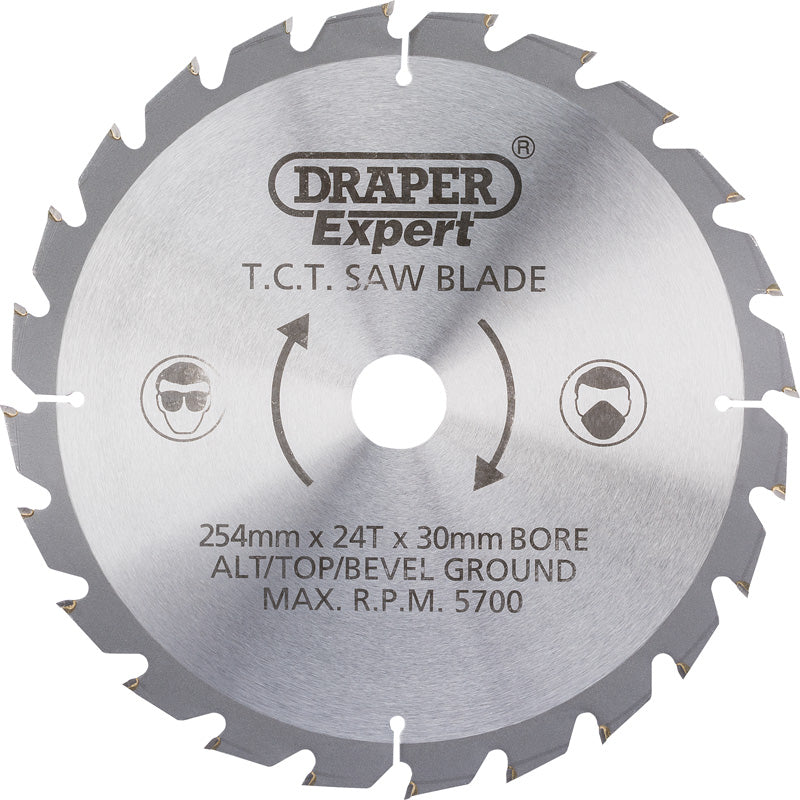 Draper TCT Saw Blade x 24T, 254 x 30mm DRA-38153