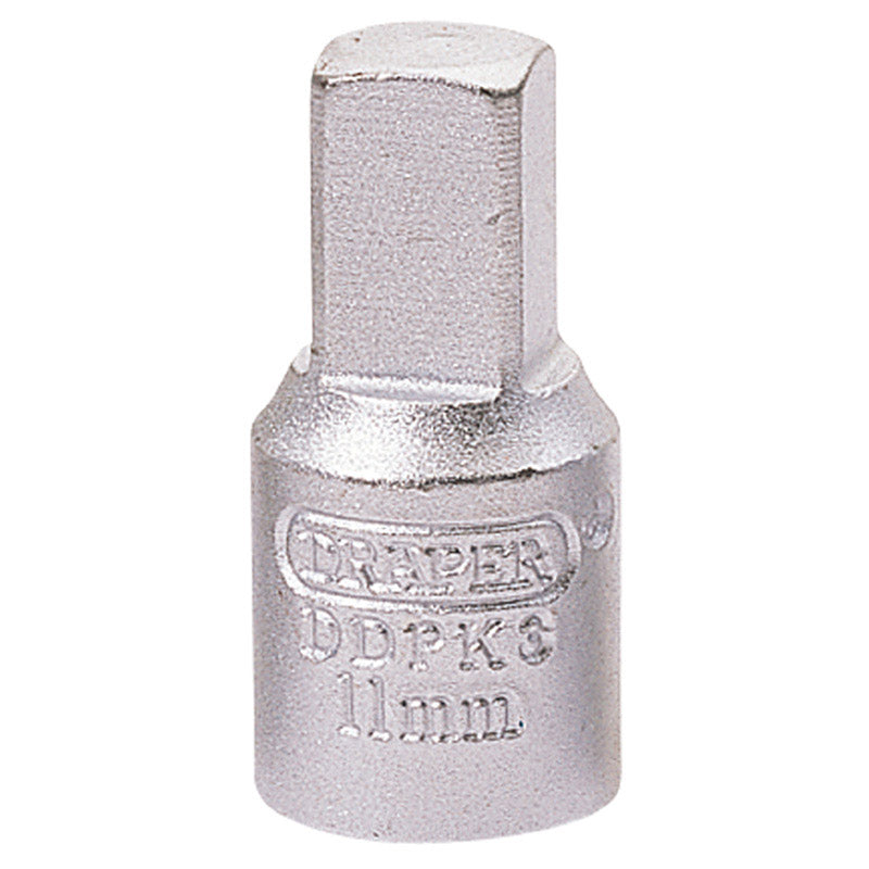 Draper Square Drain Plug Key, 3/8 Sq. Dr., 11mm DRA-38322