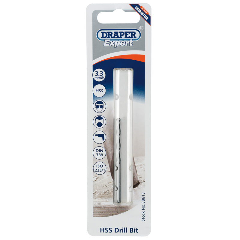 Draper HSS Drill Bit, 3.3mm DRA-38613