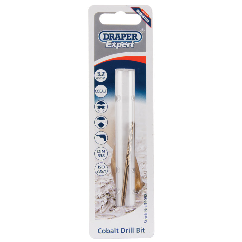 Draper HSS Cobalt Drill Bit, 3.2mm DRA-39098