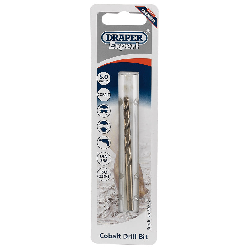 Draper HSS Cobalt Drill Bit, 5.0mm DRA-39222