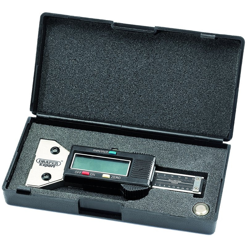 Draper Digital Tyre Tread Depth Gauge with Stainless Steel Body DRA-39591