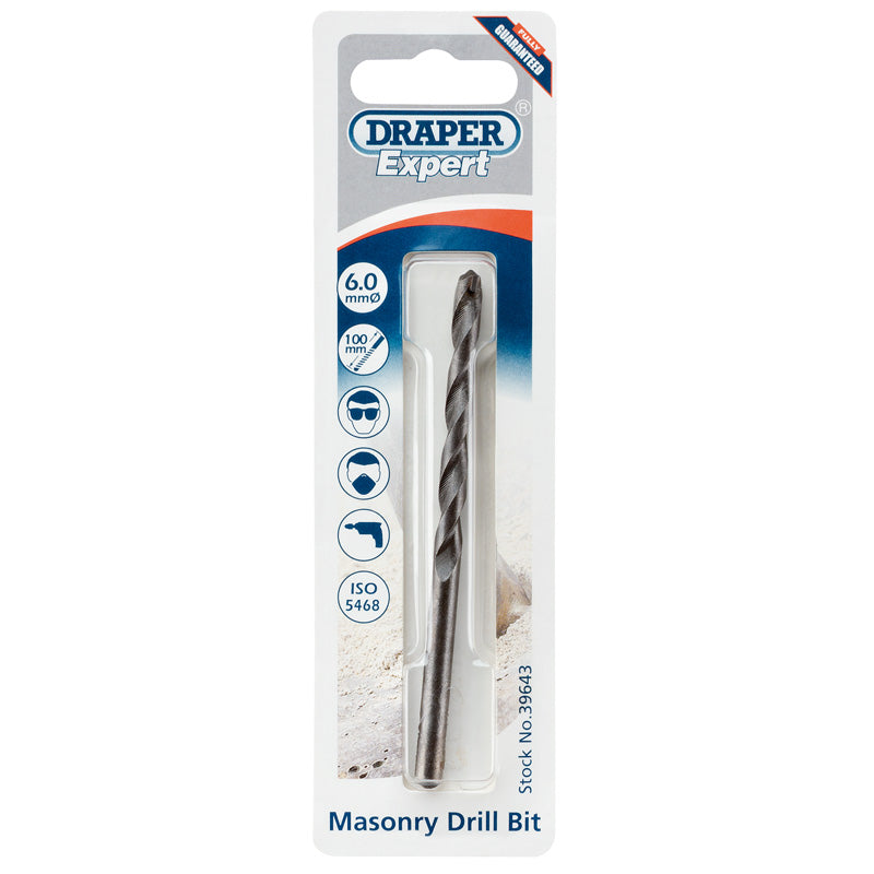 Draper Masonry Drill Bit, 6 x 100mm DRA-39643