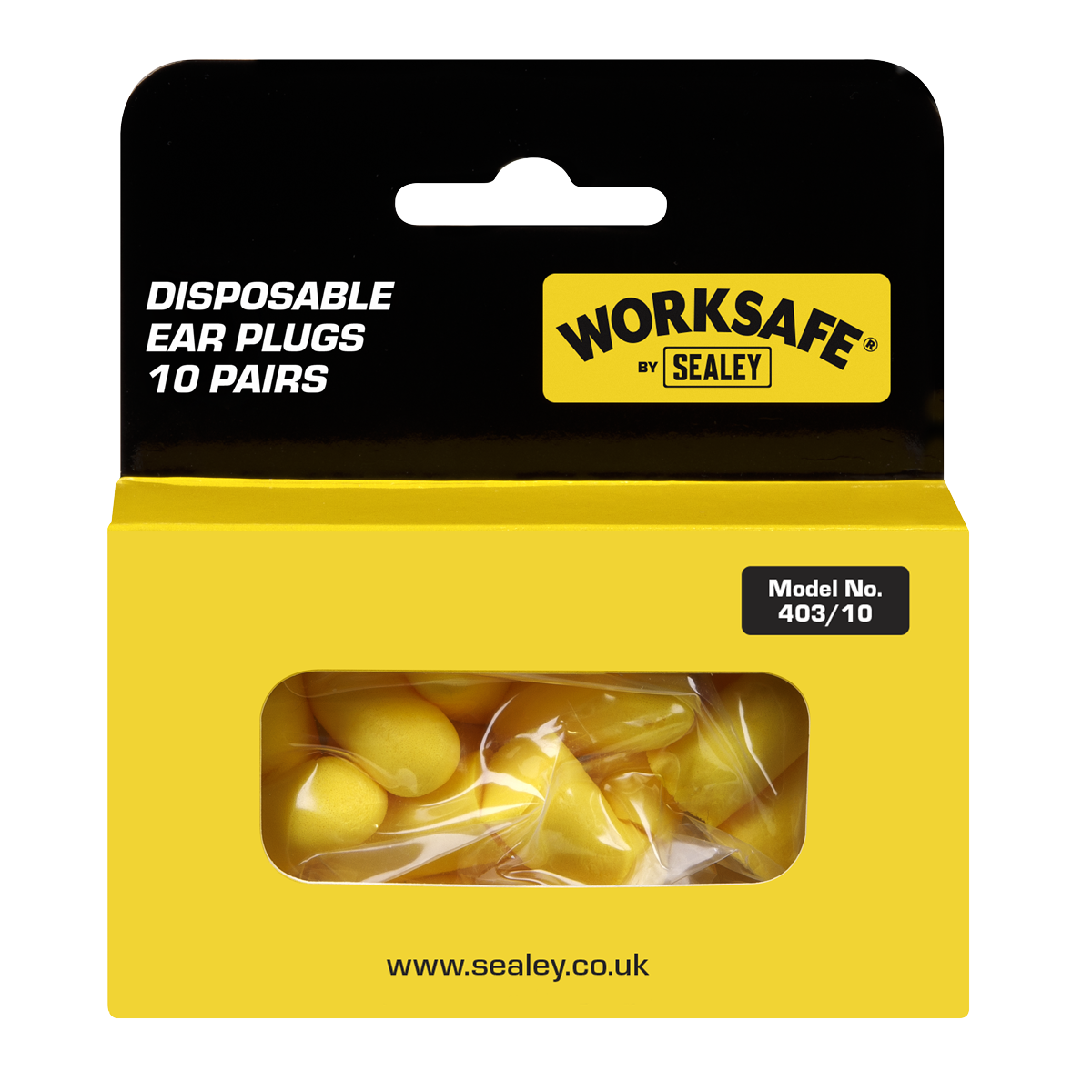 Sealey Disposable Ear Plugs - 10 Pairs 403/10
