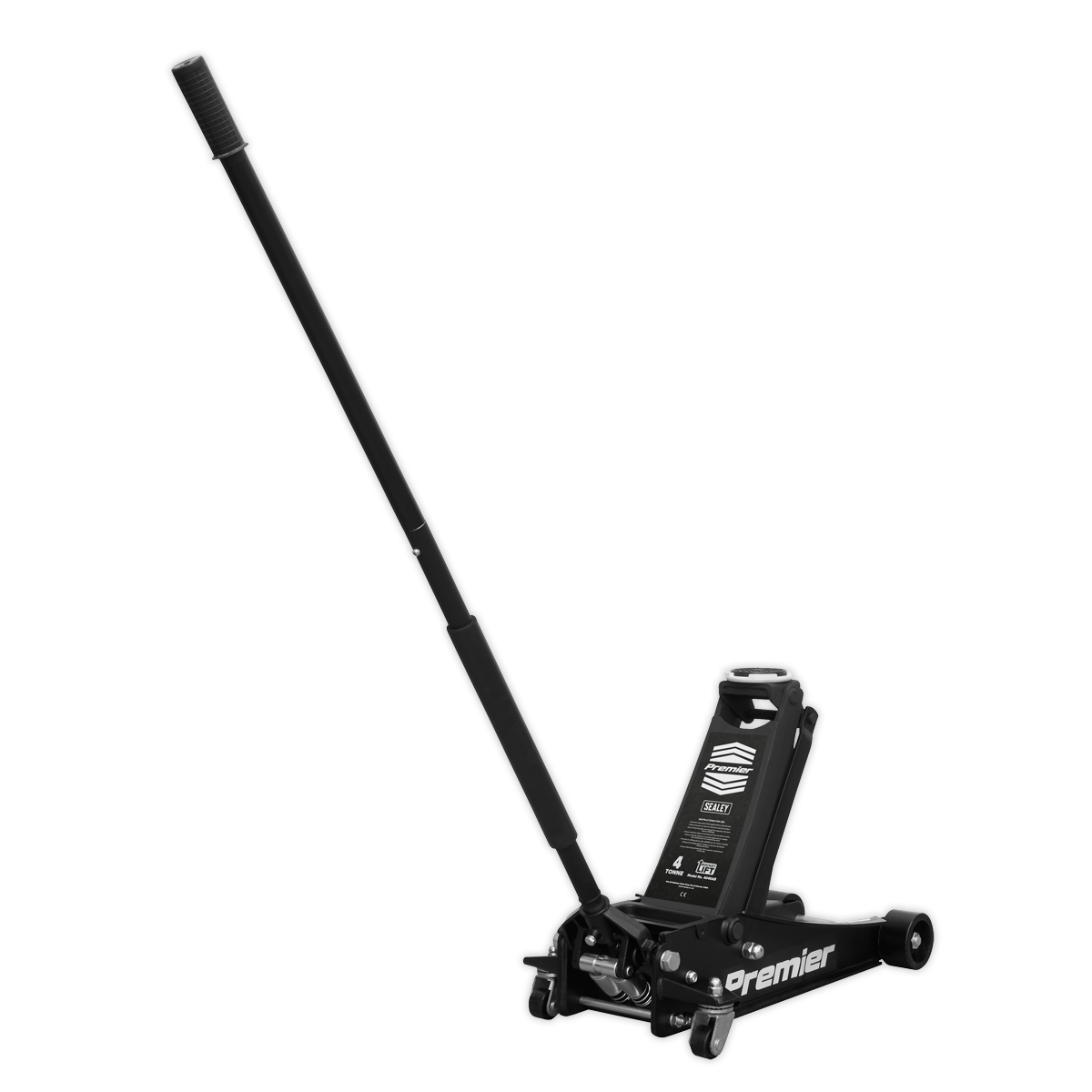 Sealey 4tonne Trolley Jack with Rocket Lift - Black 4040AB
