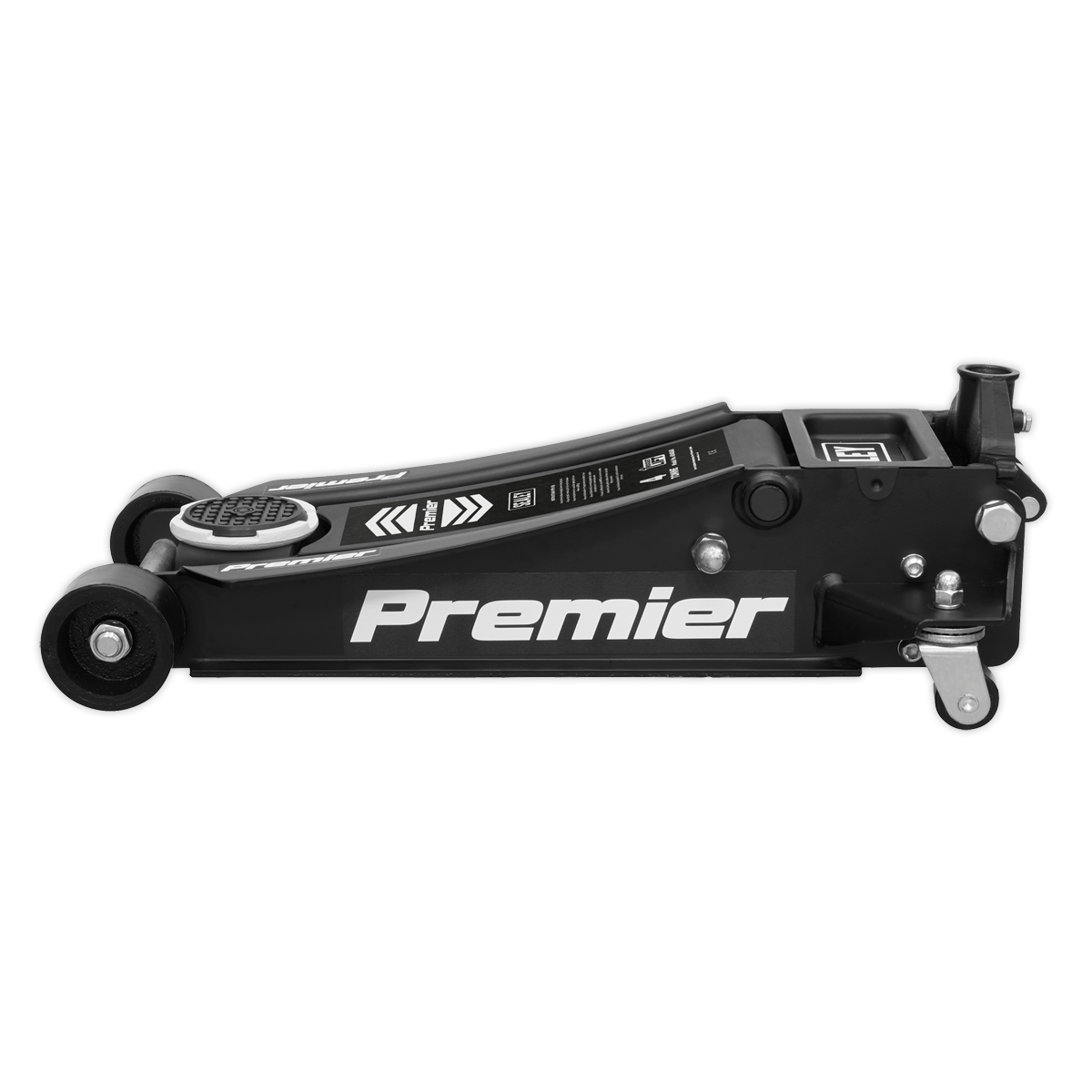 Sealey 4tonne Trolley Jack with Rocket Lift - Black 4040AB