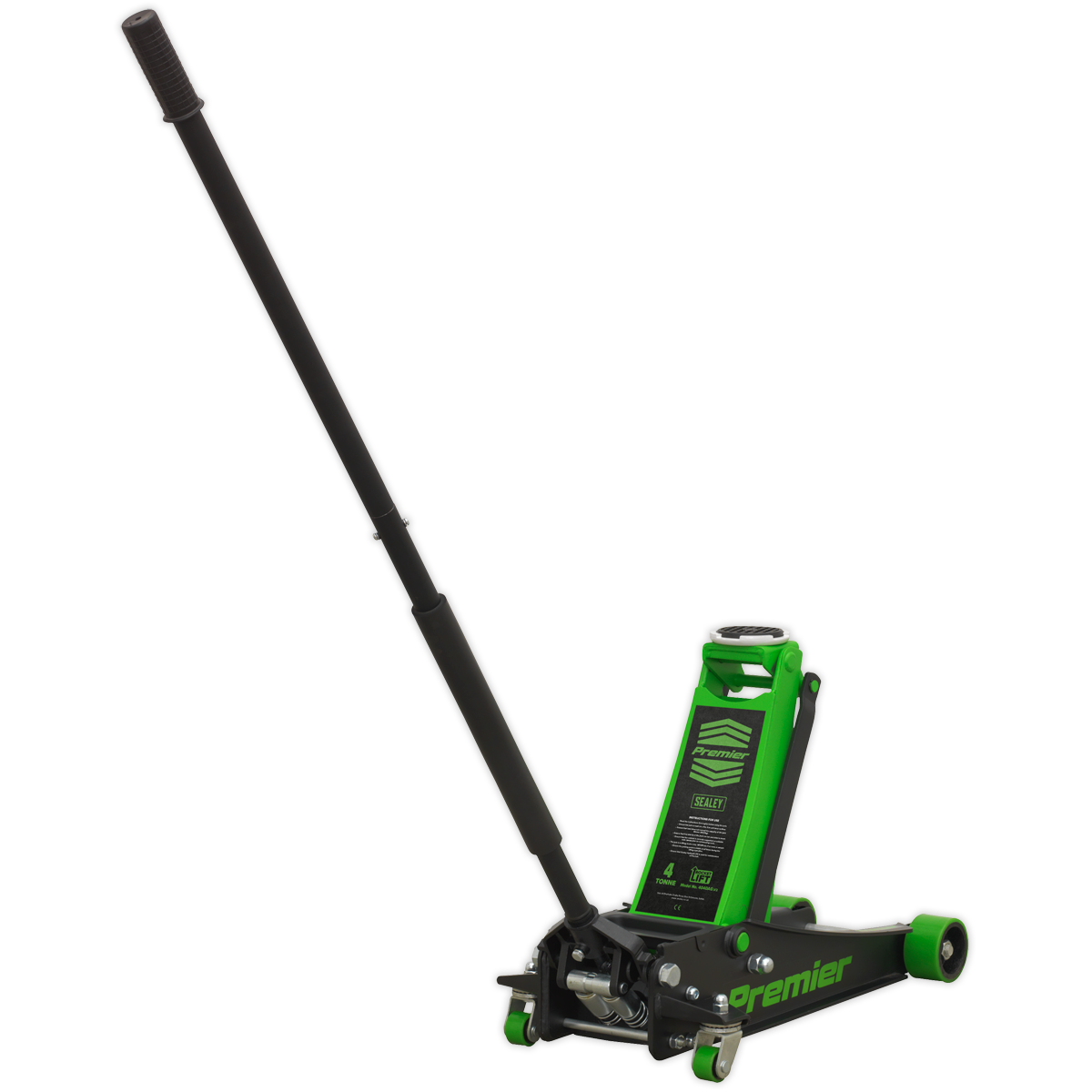Sealey 4tonne Trolley Jack with Rocket Lift - Green 4040AG