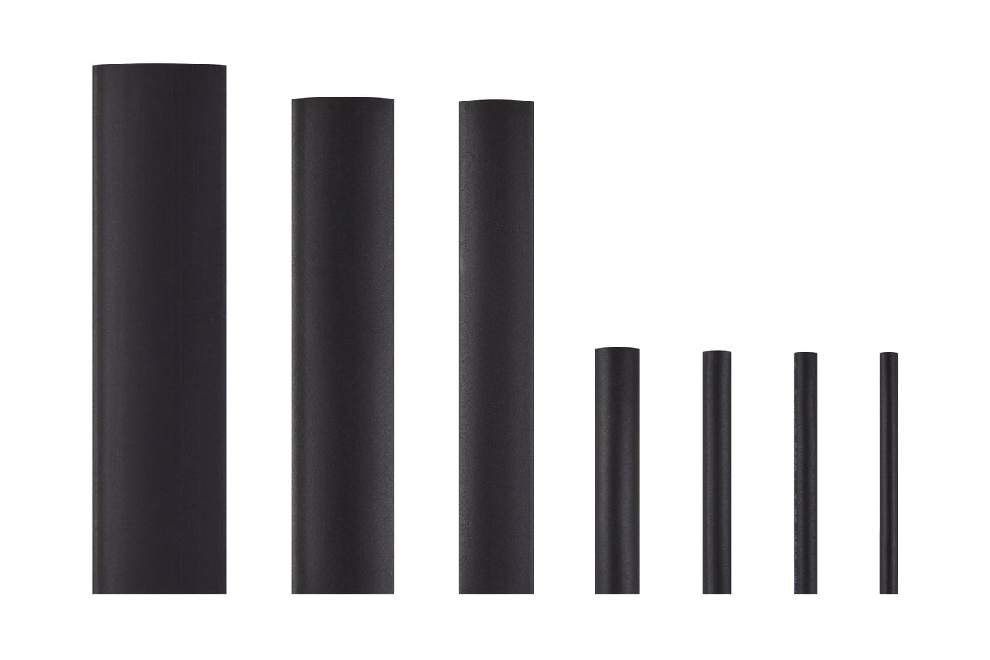 BlueSpot 127 PCE Assorted Black Heat Shrink Tubing Set 40508