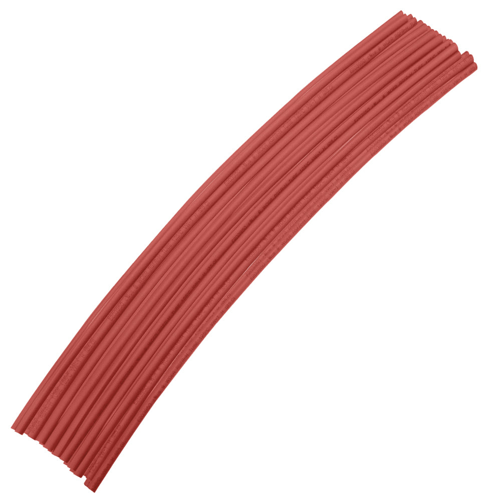 BlueSpot 10 PCE 300mm (12") 3/16" Red Heat Shrink Tubing 40512