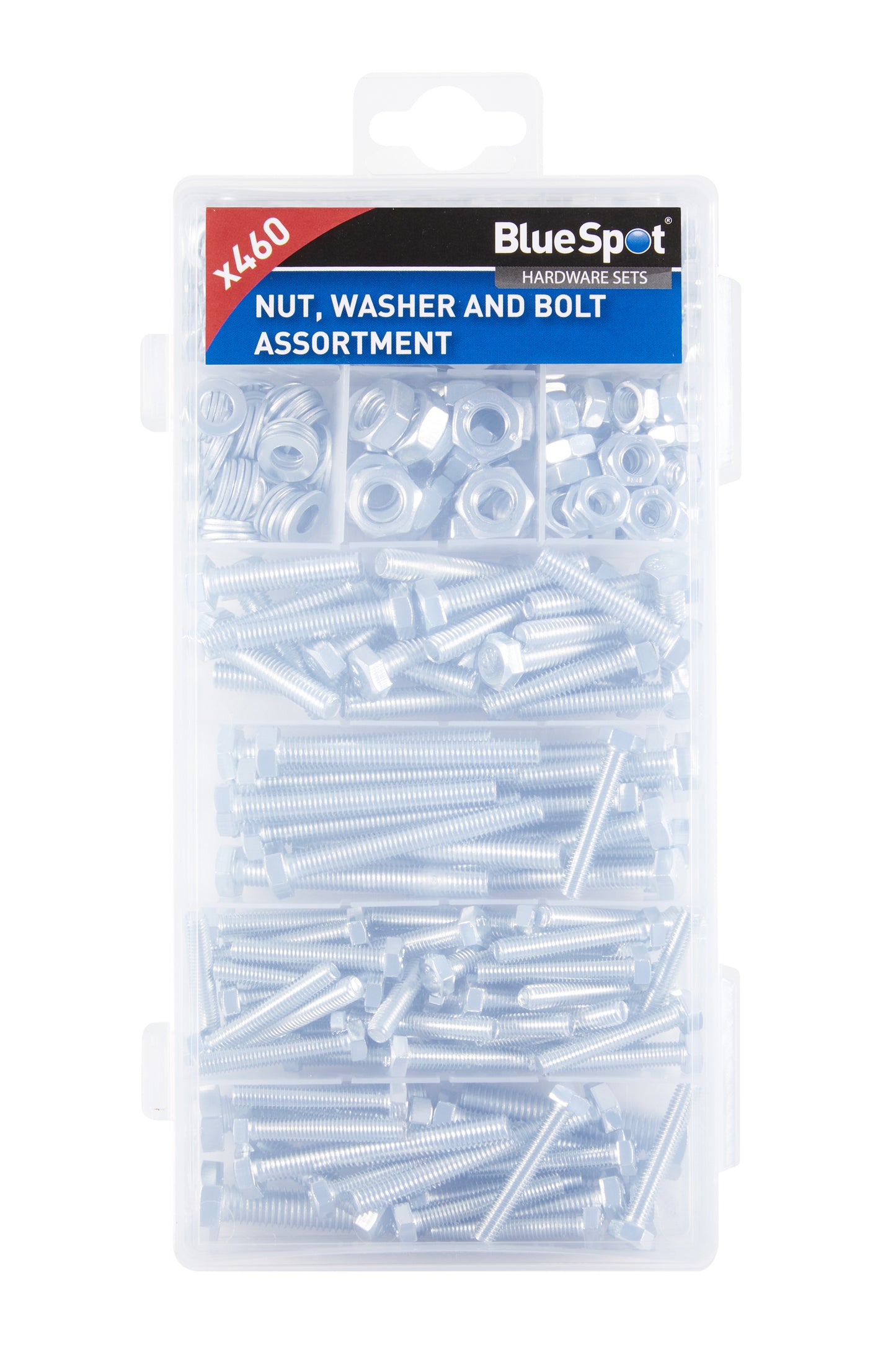 BlueSpot 460 PCE Assorted Nut, Washer And Bolt Set 40516