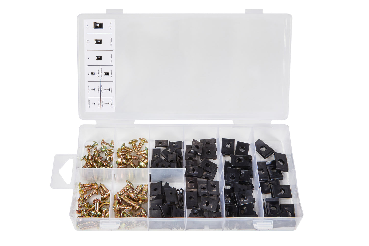 BlueSpot 170 PCE Assorted U-Clip and Screw Set 40532