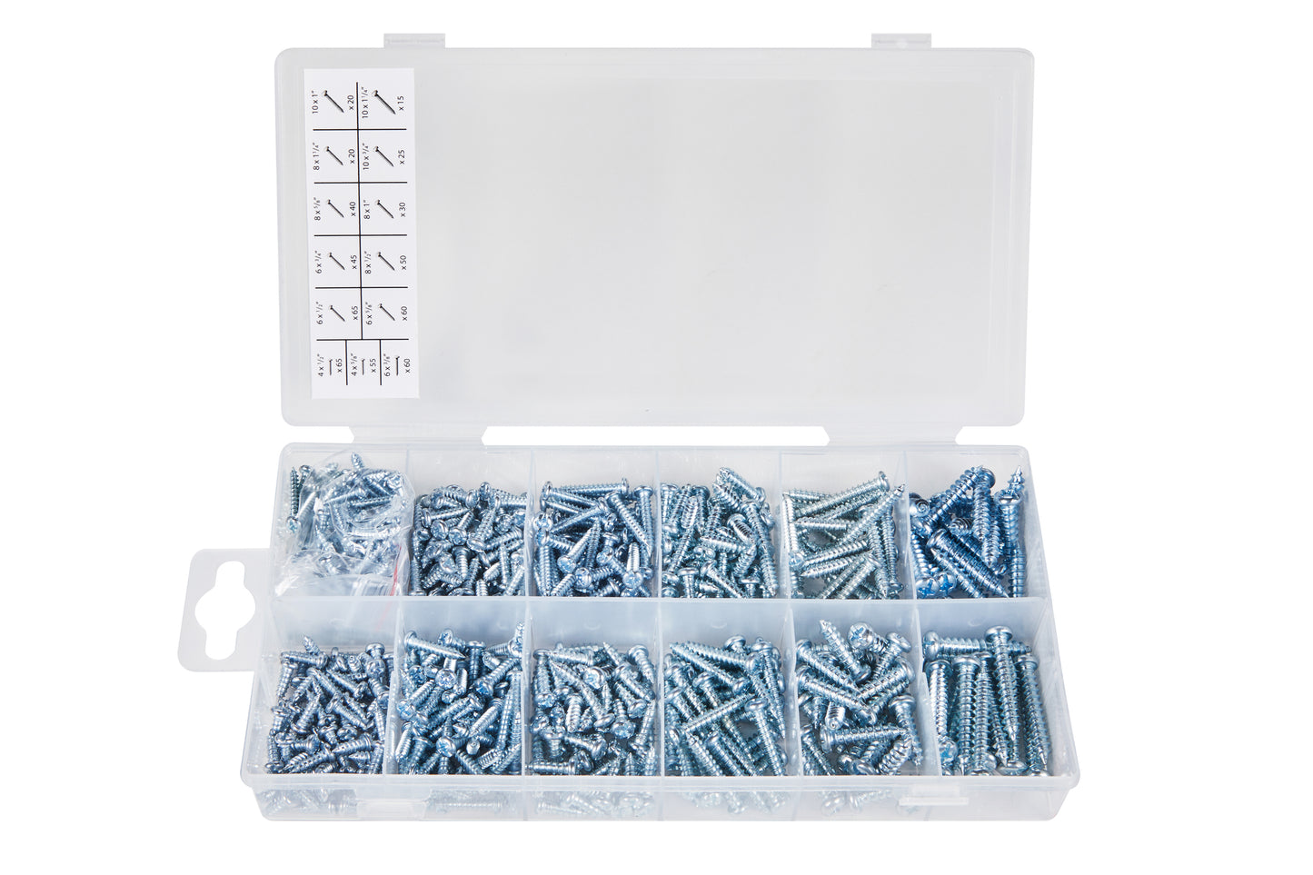 BlueSpot 550 PCE Assorted Self Tapping Screw Set 40574