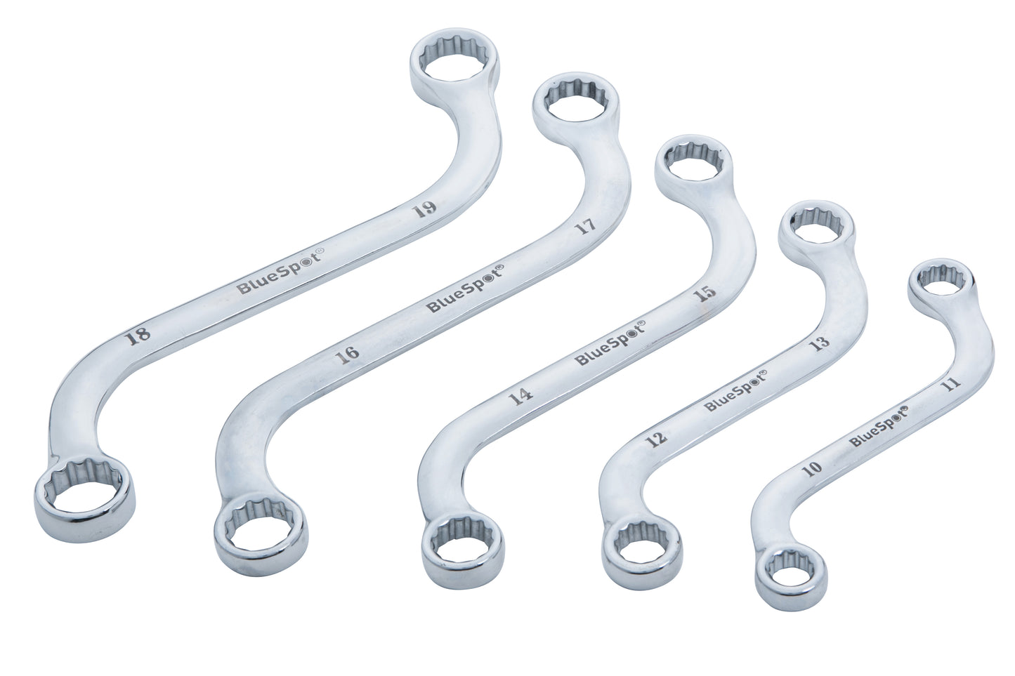 BlueSpot 5 PCE Metric S Type Spanner Set (10-19mm) 04104