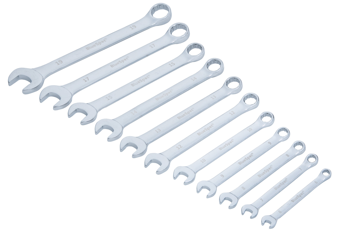 BlueSpot 11 PCE Metric Combination Spanner Set (6-19mm) 04111