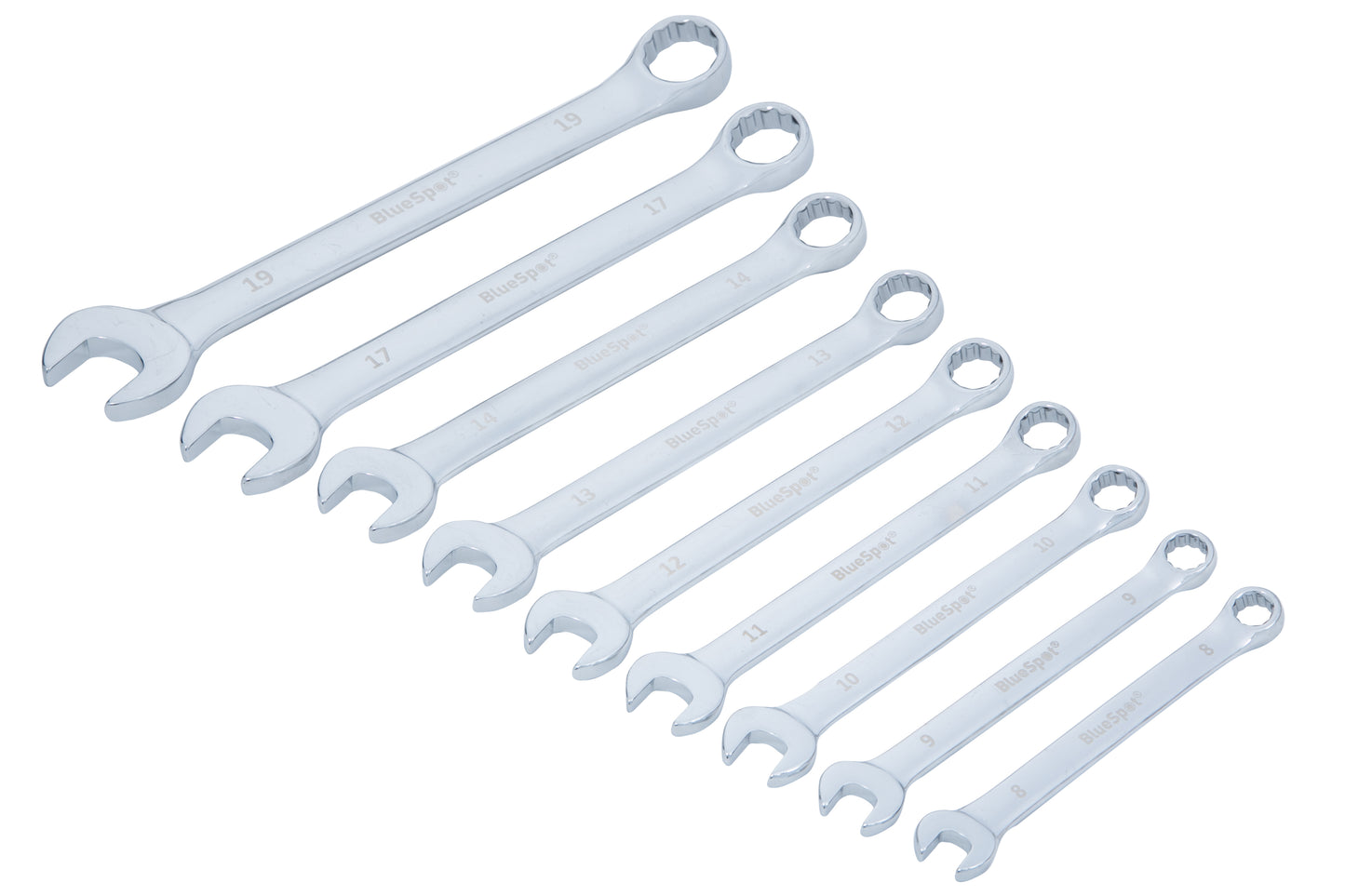 BlueSpot 9 PCE Metric Combination Spanner Set (8-19mm) 04119