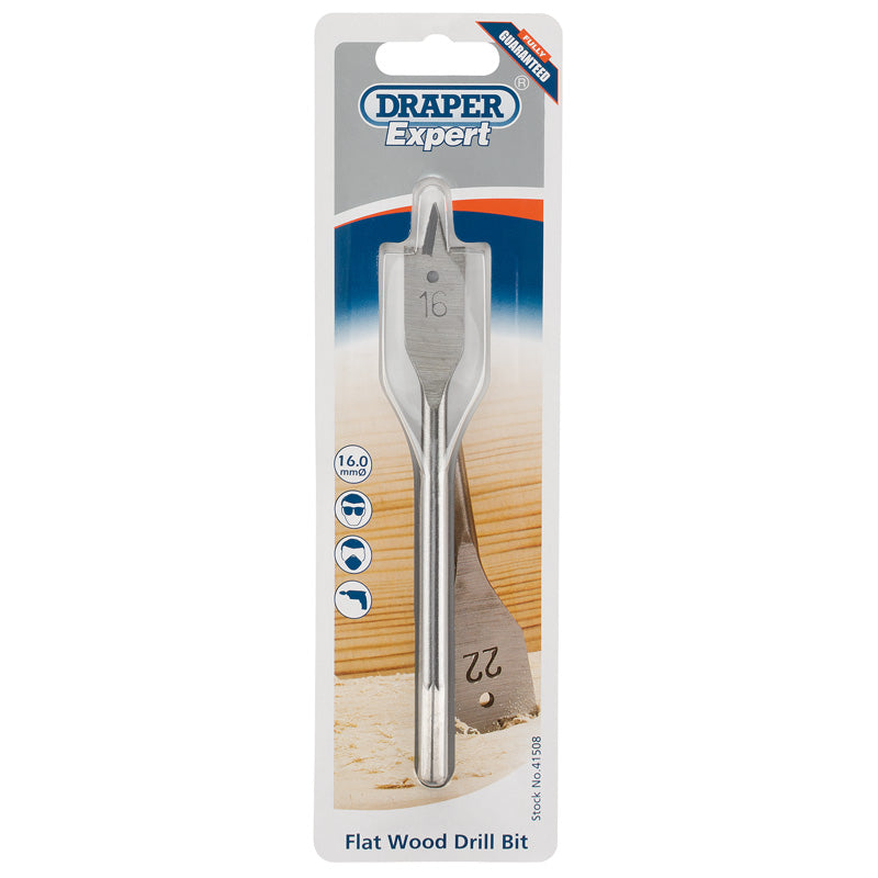 Draper Flat Wood Bit, 16mm DRA-41508