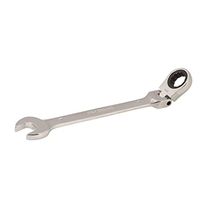 Silverline Metric REVERSIBLE RATCHET SPANNER 15 Offset Head 72 Teeth 15mm