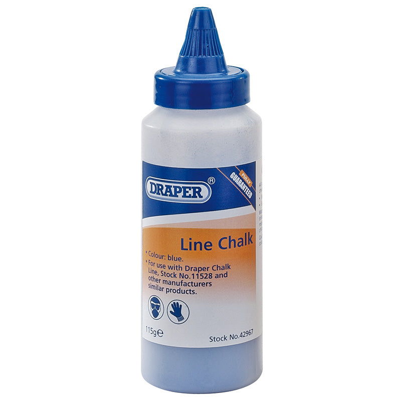 Draper Plastic Bottle of Blue Chalk for Chalk Line, 115g DRA-42967