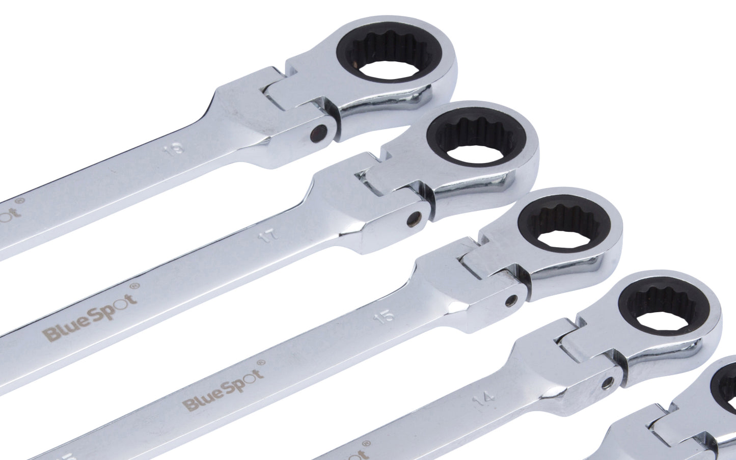 BlueSpot 8 PCE Flexible Metric Ratchet Spanner Set (8-19mm) 04300