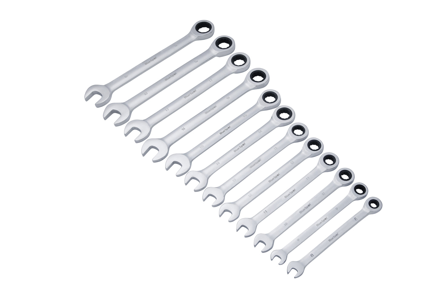BlueSpot 12 PCE Metric Ratchet Spanner Set (8-19mm) 04303