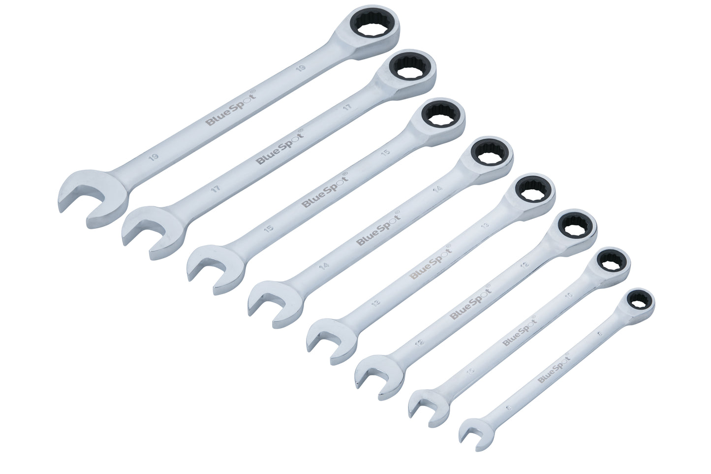 BlueSpot 8 PCE Metric Ratchet Spanner Set (8-19mm) 04310