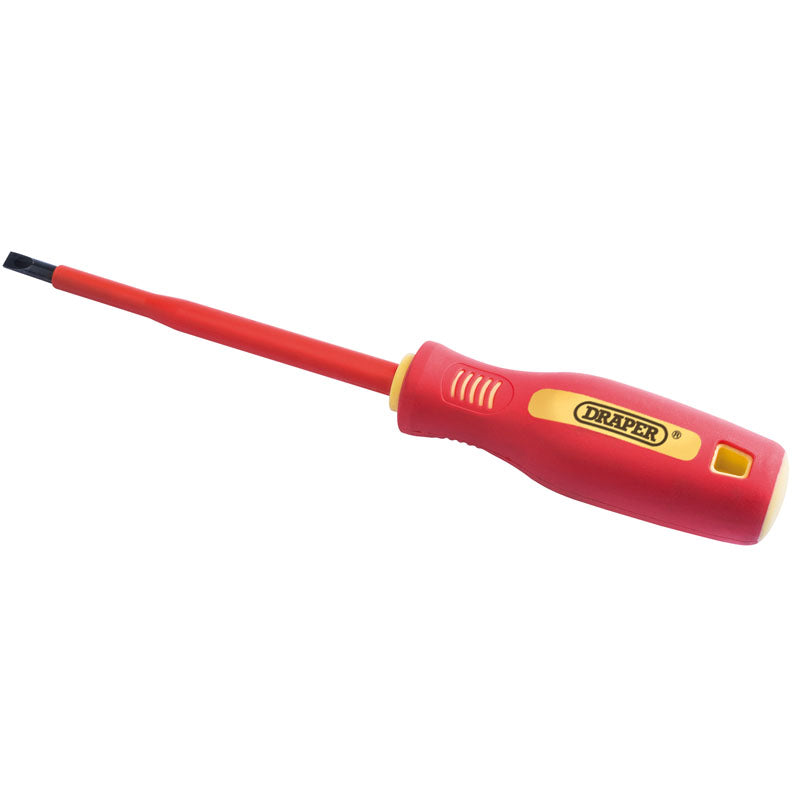 Draper Fully Insulated Plain Slot Screwdriver, 5.5 x 125mm (Sold Loose) DRA-46524