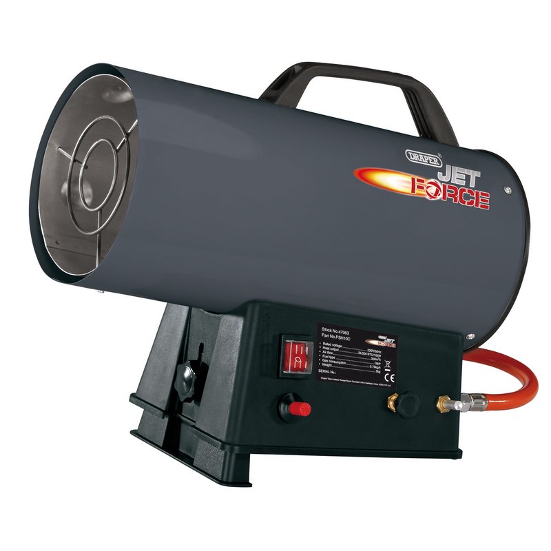 Draper Jet Force Propane Space Heater, 34,000 BTU/10 kW DRA-47063