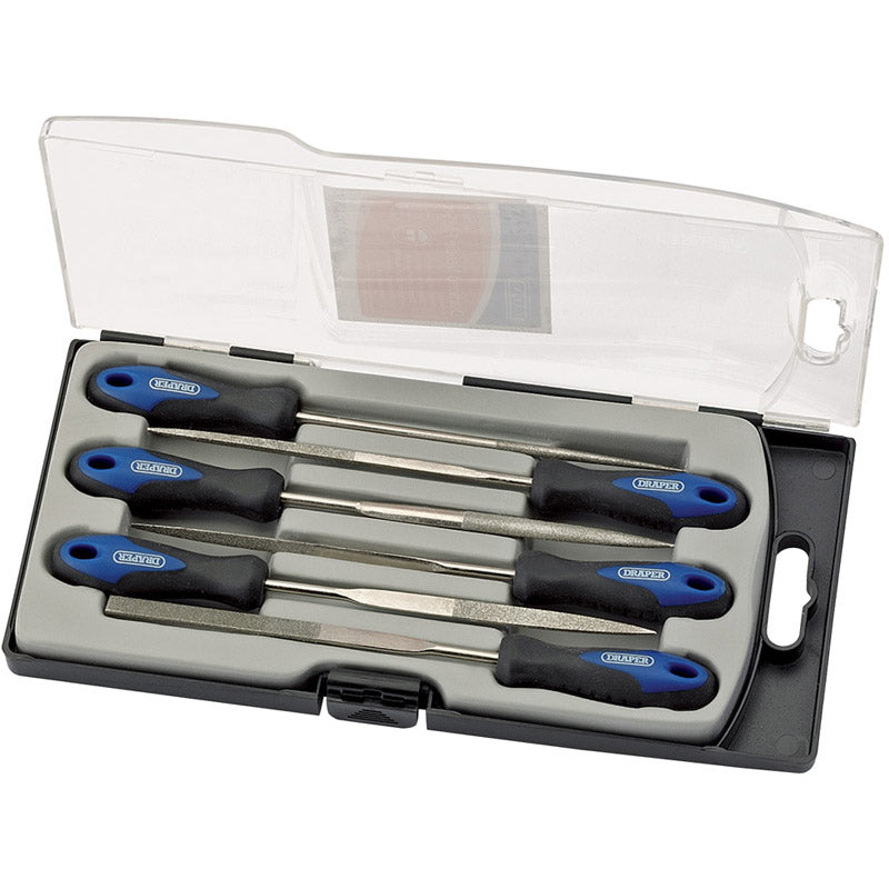 Draper Soft Grip Diamond Needle File Set, 150mm (6 Piece) DRA-47817