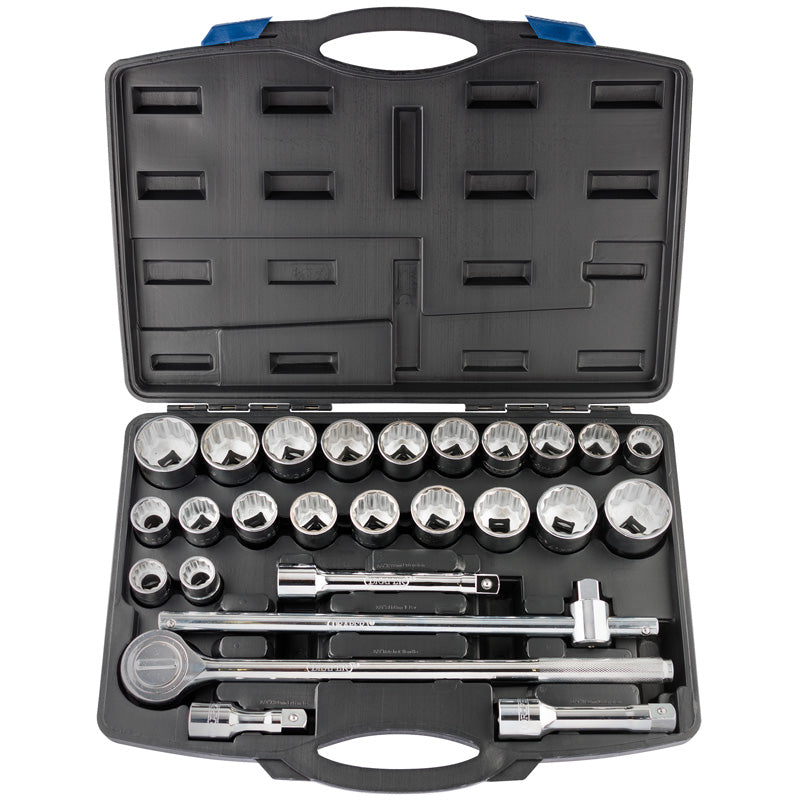 Draper Combined MM/AF Socket Set, 3/4" Sq. Dr., Chrome (26 Piece) DRA-48329