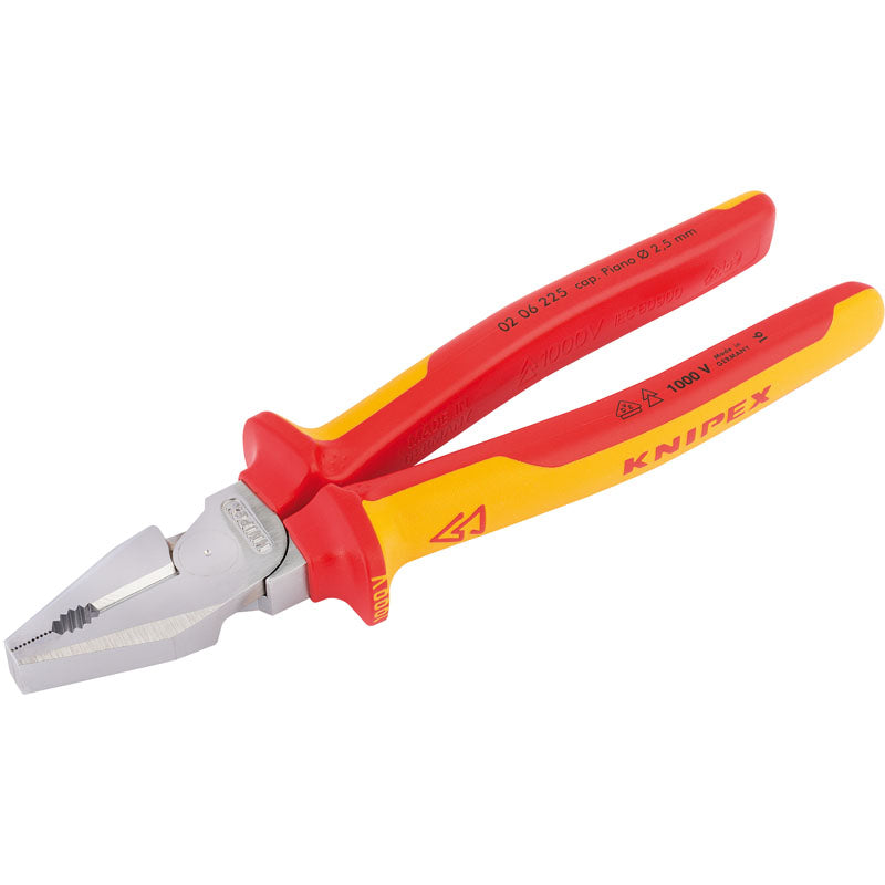 Knipex 02 06 225 Fully Insulated High Leverage Combination Pliers, 225mm DRA-49169