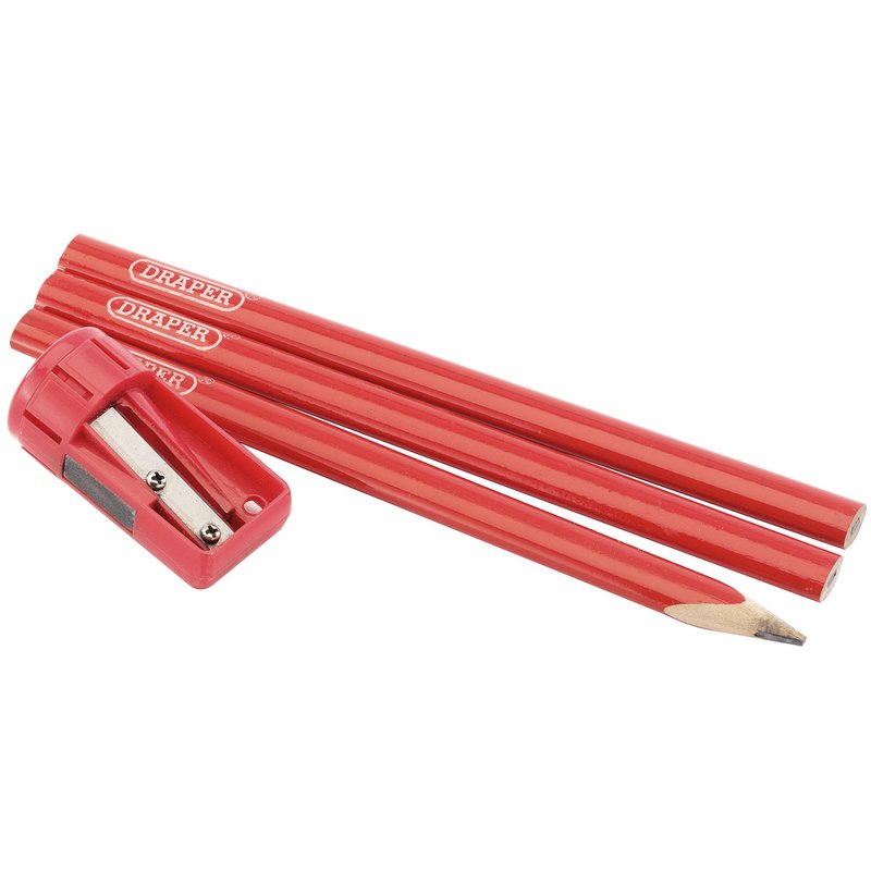 Draper Carpenter's Pencil and Sharpener Set DRA-50990