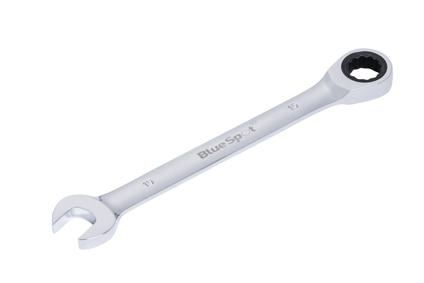 BlueSpot 15mm Chrome Vanadium Ratchet Spanner Fixed Head 05110