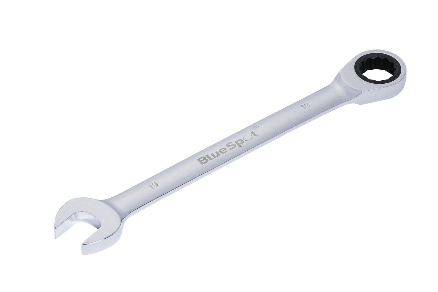 BlueSpot 19mm Chrome Vanadium Ratchet Spanner Fixed Head 05114