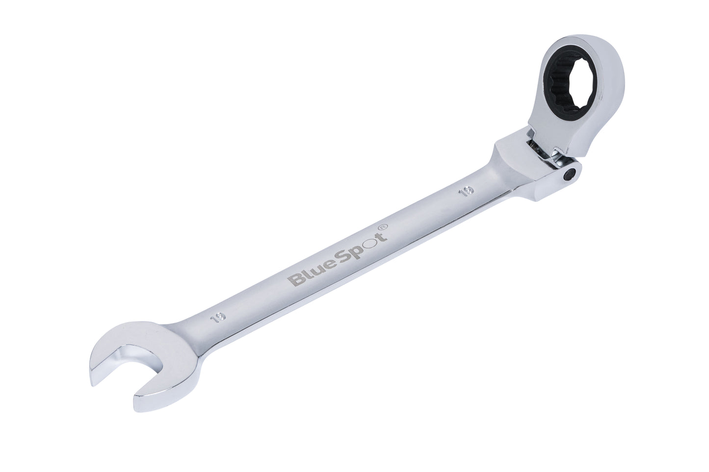 BlueSpot 19mm Chrome Vanadium Ratchet Spanner Flexible Head (180°) 05115