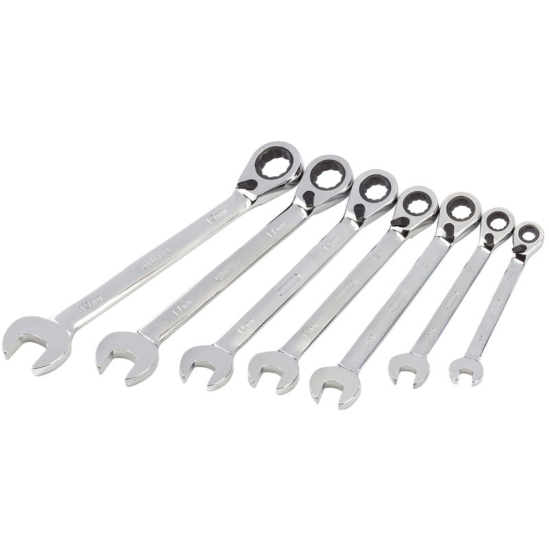 Draper HI-TORQ® ; Metric Reversible Ratcheting Combination Spanner Set (7 Piece) DRA-51179