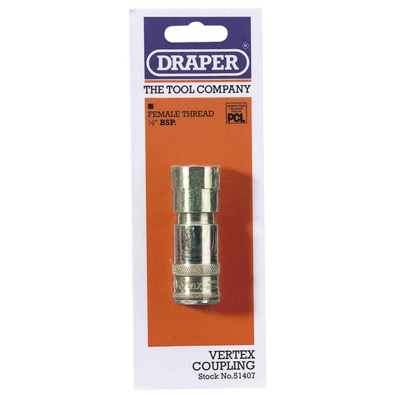 Draper 1/2" BSP Taper Female Thread Vertex Air Coupling DRA-51407