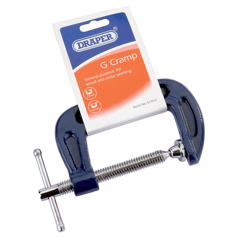 Draper C Clamp, 75 x 50mm (Display Packed) DRA-51952
