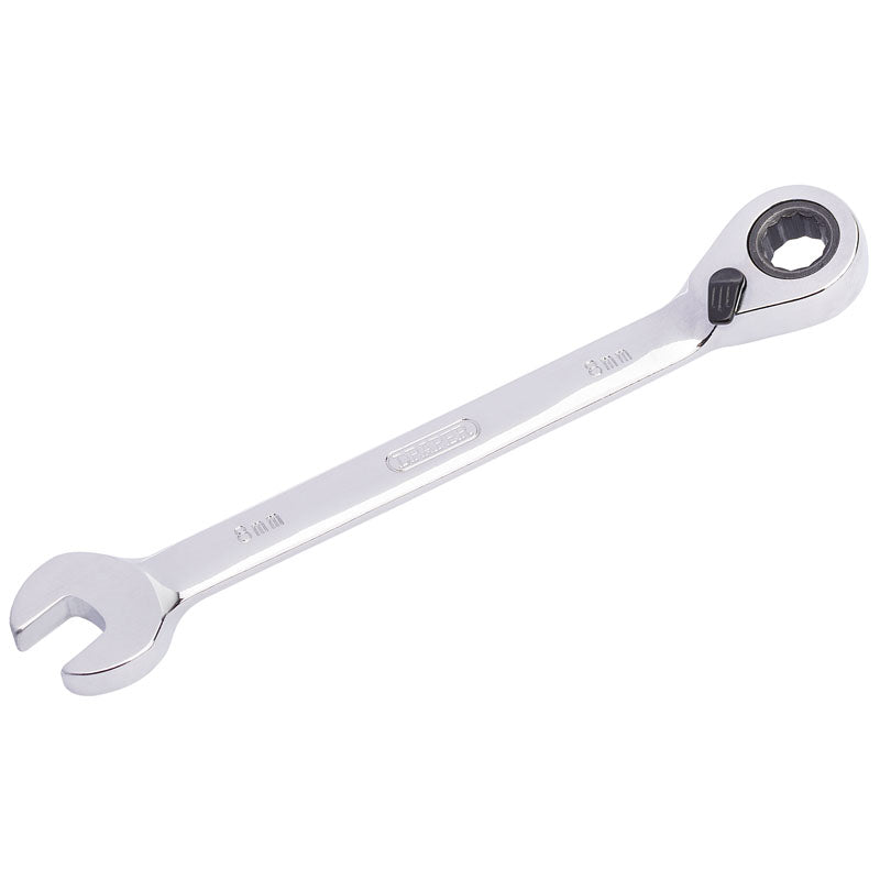 Draper HI-TORQ® ; Metric Reversible Ratcheting Combination Spanner, 8mm DRA-51967