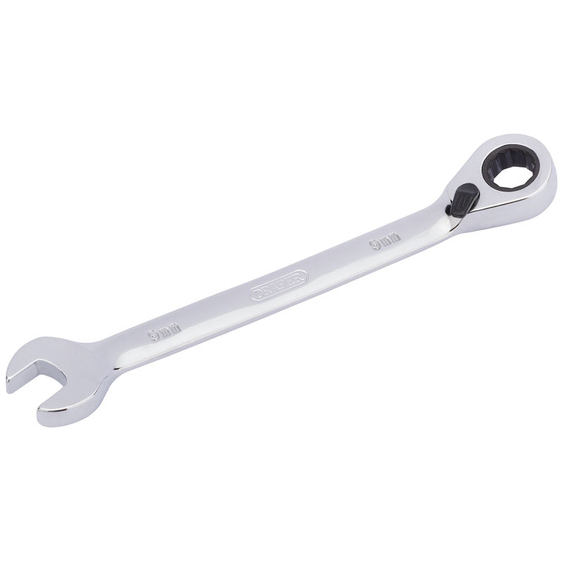 Draper HI-TORQ® ; Metric Reversible Ratcheting Combination Spanner, 9mm DRA-51968