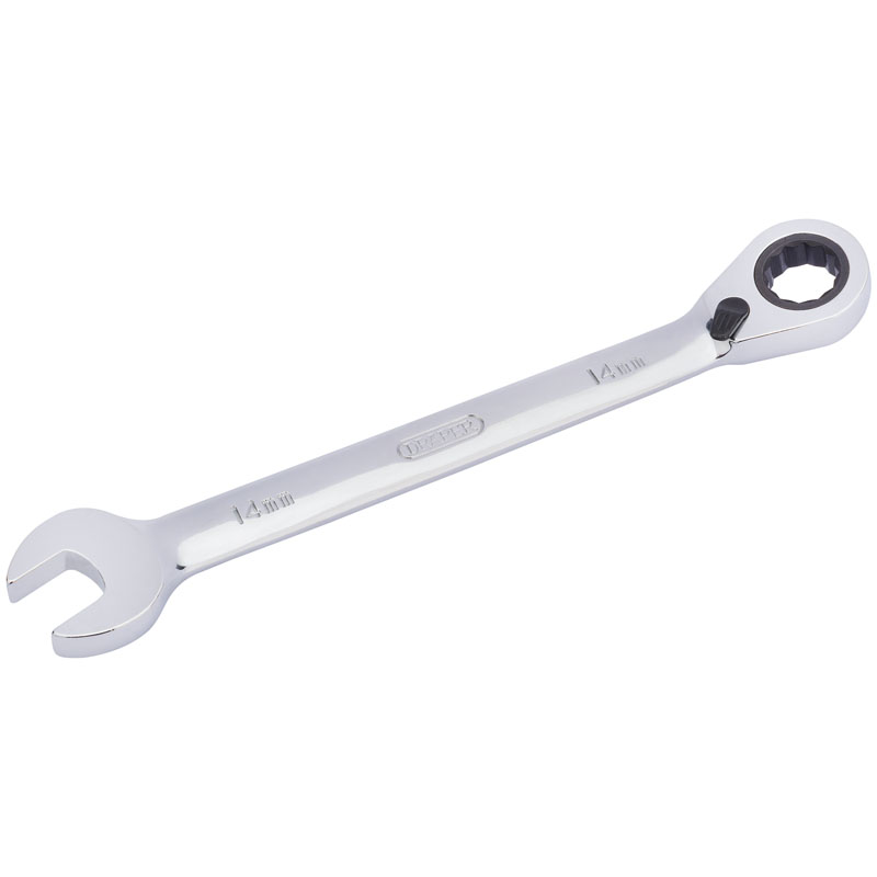 Draper HI-TORQ® ; Metric Reversible Ratcheting Combination Spanner, 14mm DRA-52002