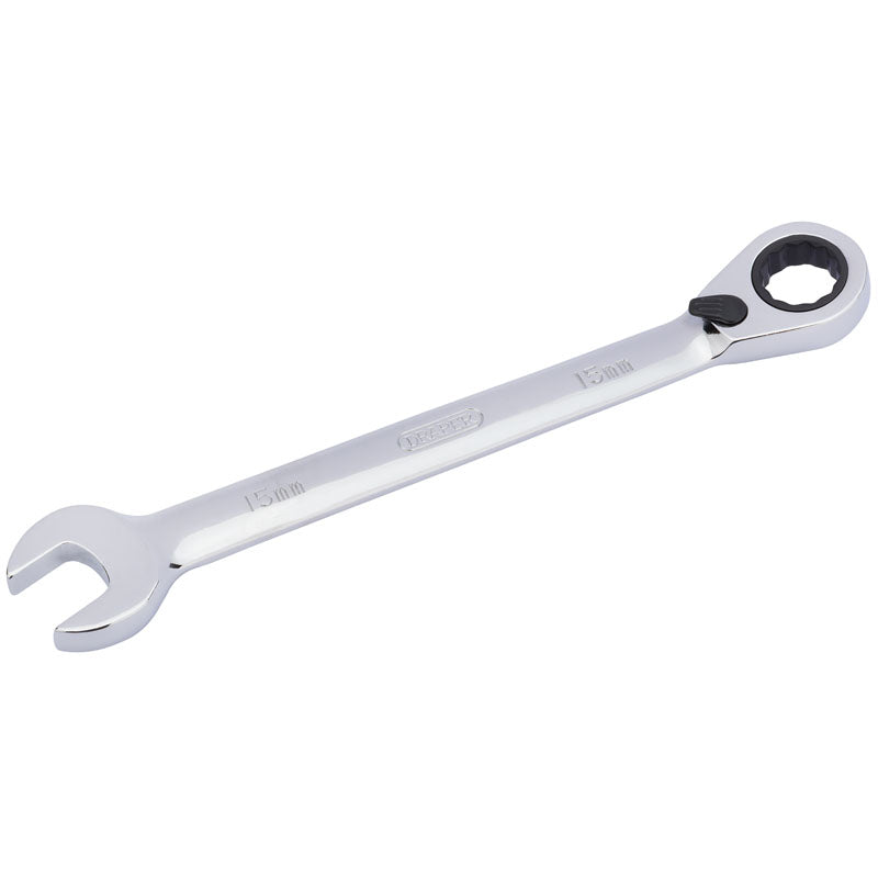 Draper HI-TORQ® ; Metric Reversible Ratcheting Combination Spanner, 15mm DRA-52003