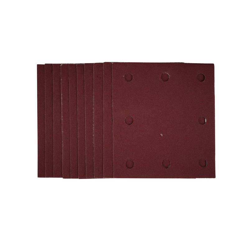 Draper 1/4 Sanding Sheets with Hook and Loop, 115 x 105mm, 120 Grit (Pack of 10) DRA-52391