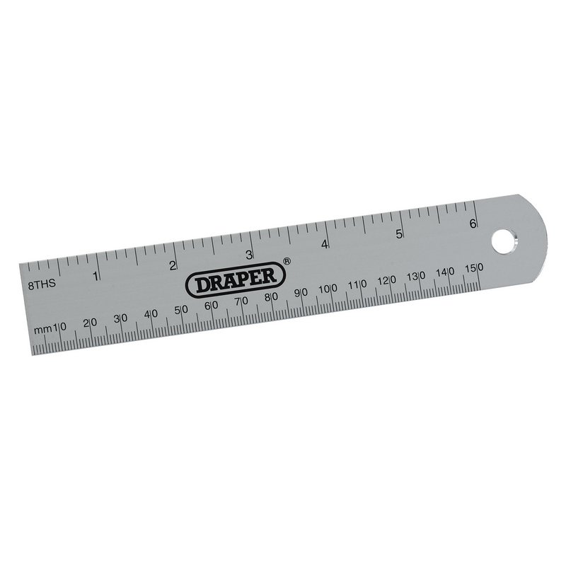Draper Aluminium Rule, 152mm/6" DRA-52396
