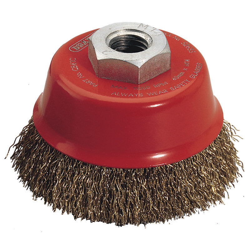 Draper Expert Crimped Wire Cup Brush, 60mm, M14 DRA-52635