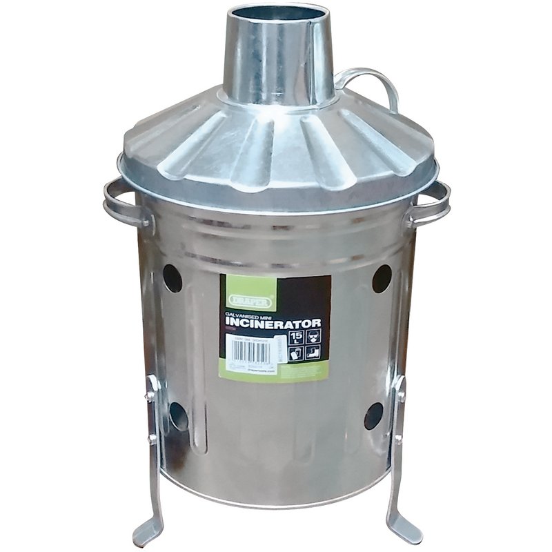Draper Galvanised Mini Incinerator, 15L DRA-53250