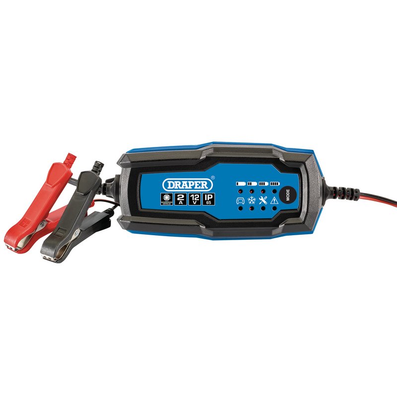 Draper 12V Smart Charger and Battery Maintainer, 2A DRA-53488