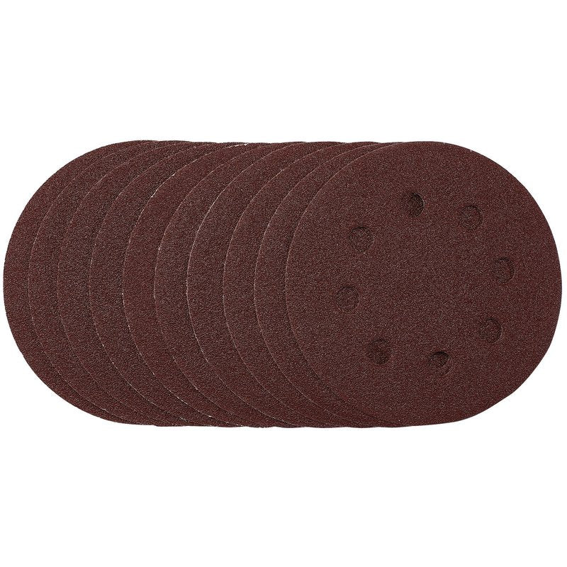 Draper Sanding Discs, 115mm, 80 Grit, Hook & Loop (Pack of 10) DRA-53499