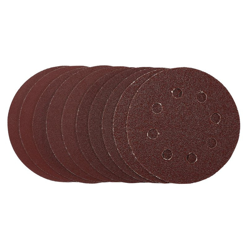 Draper Sanding Discs, 115mm, Hook & Loop, Assorted Grit, (Pack of 10) DRA-53510