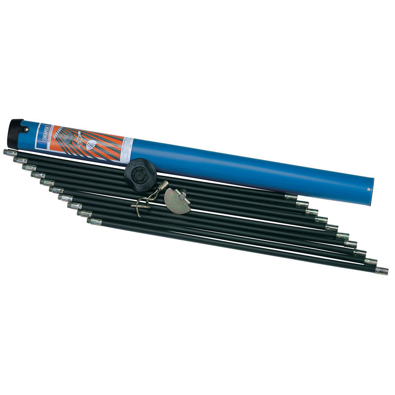 Draper Polypropylene Drain Rod Set in Case, 9m (13 Piece) DRA-53856